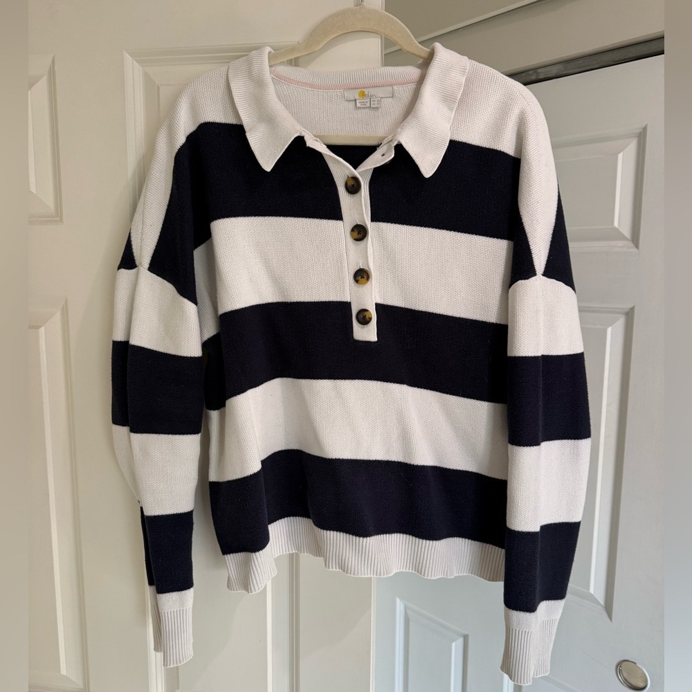 Boden Striped Knitted Rugby Jumper 12 - Picture 3 of 6